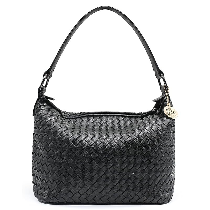 PS PETITE SIMONE Della, Woven Shoulder Bag for Women, Woven Leather Handbag Crossbody Bag Purse f... | Amazon (US)