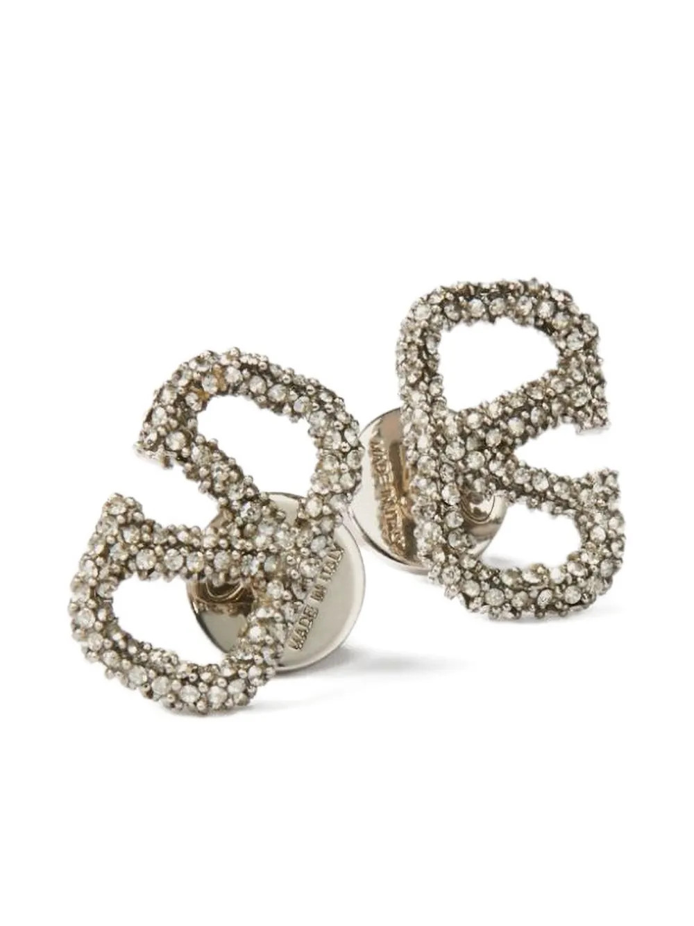 VLogo Signature crystal-embellished earrings | Farfetch Global