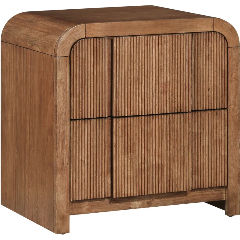 Fluted Solid Wood Nightstand | Wayfair North America