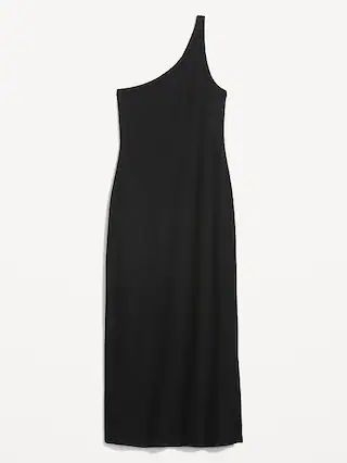 UltraLite One-Shoulder Rib-Knit Knee-Length Dress for Women | Old Navy (US)