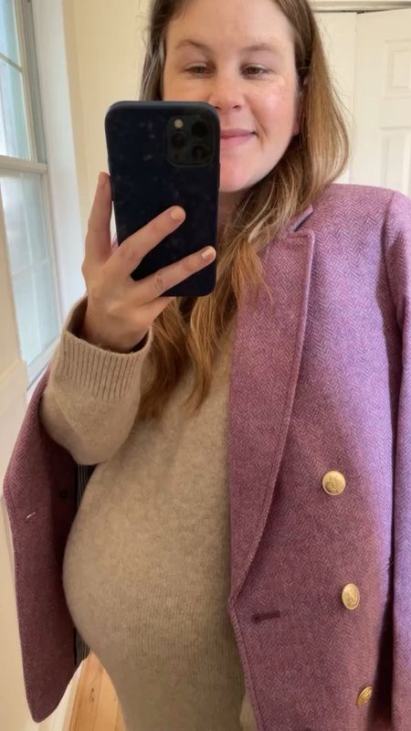 Blazer is currently on sale in this lilac pink and gray. Pair with a sweater dress like I did, a skirt, or jeans. Perfect for work. 

Blazer, fall fashion

#LTKSeasonal #LTKsalealert