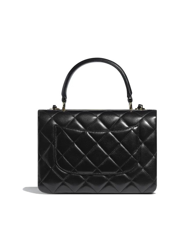 Flap Bag with Top Handle

            
		Lambskin & Gold-Tone Metal
	
		Black | Chanel, Inc. (US)