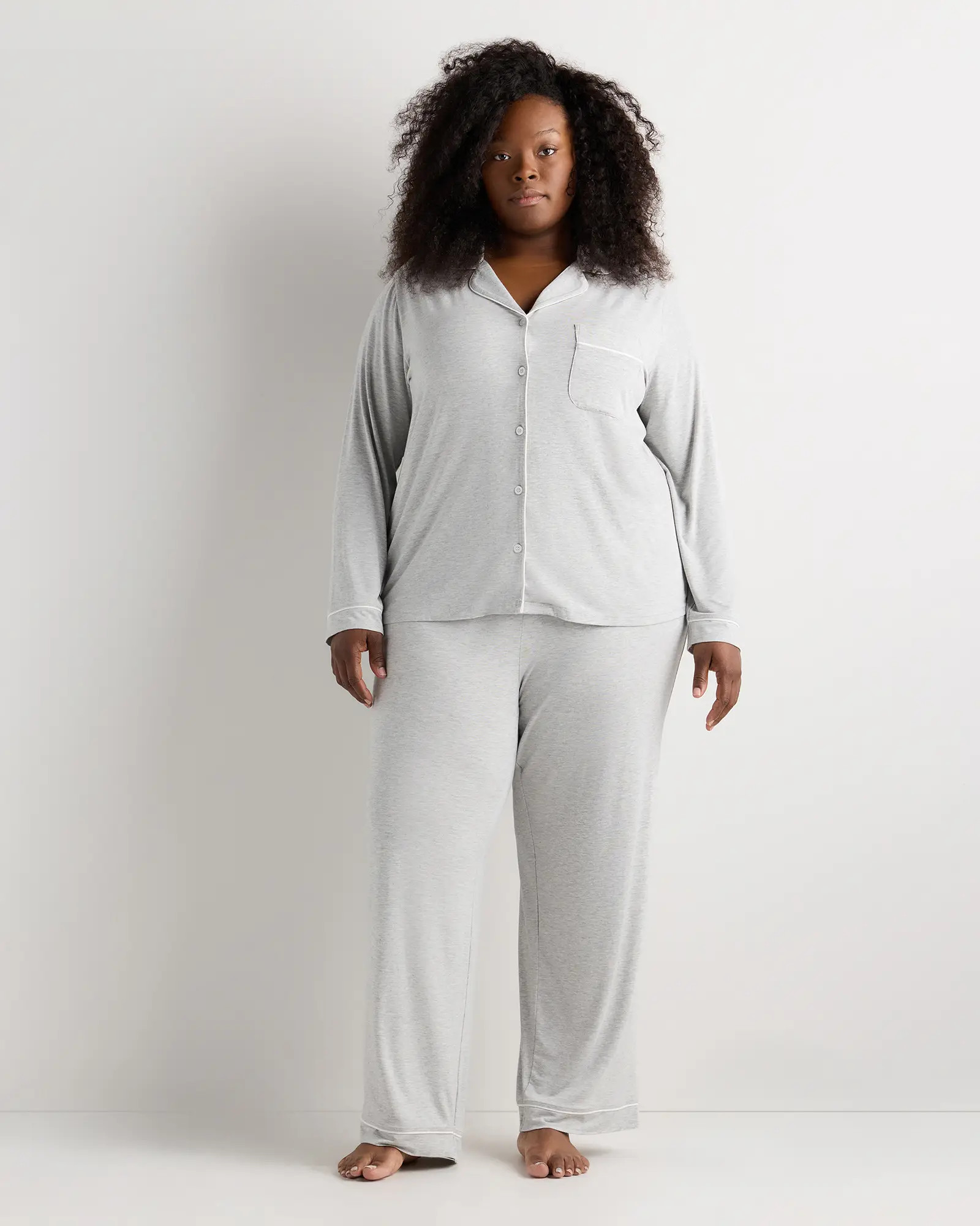 Bamboo Jersey Long Sleeve Pajama Set | Quince