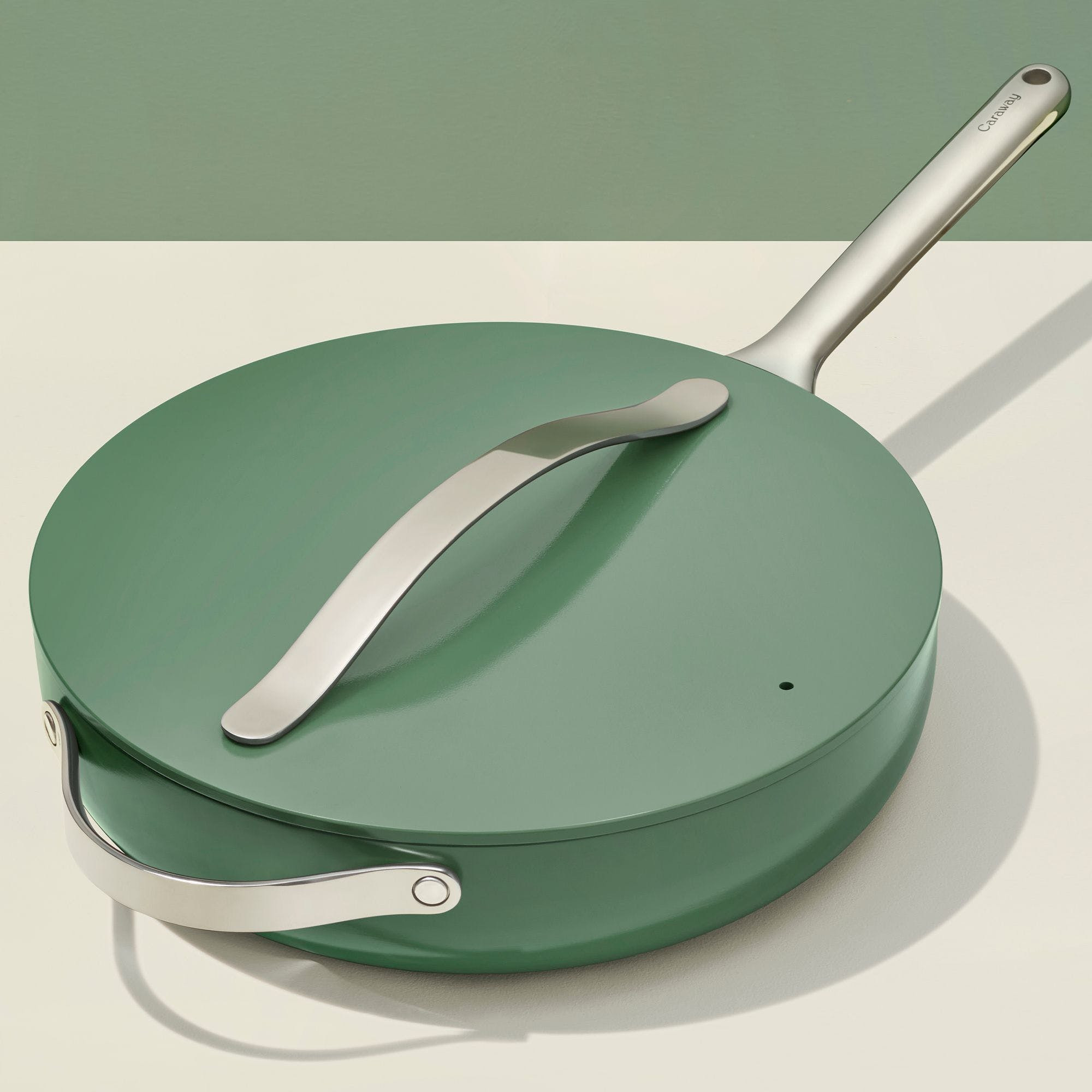 4.5 QT Sauté Pan In Sage | Non-Stick, Non-Toxic, PFAS-Free Ceramic Pans | Induction-Compatible For Healthy Cooking | Caraway | Caraway