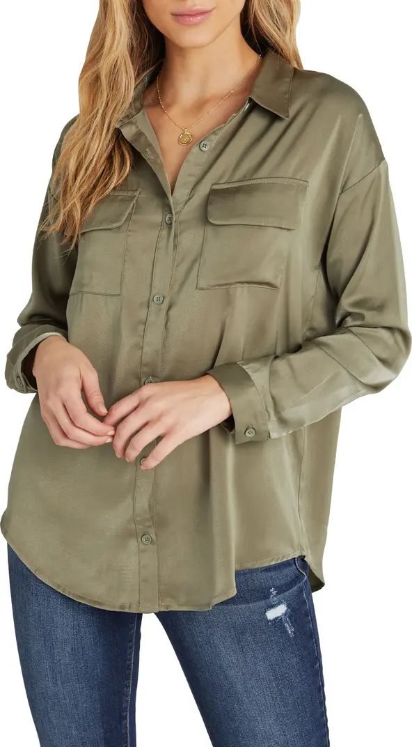 Vici Satin Button-Up ShirtVICI COLLECTION | Nordstrom