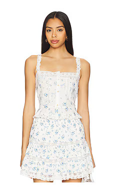 LoveShackFancy Vietta Cami in Aegean Blue from Revolve.com | Revolve Clothing (Global)