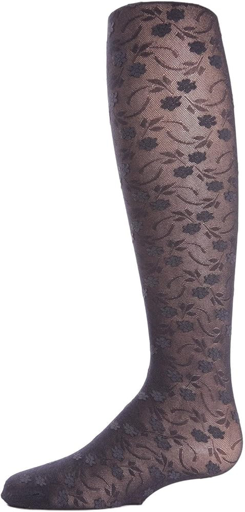 MeMoi Sweet Blossoms Girls Sheer Floral Lace Tights | Amazon (US)