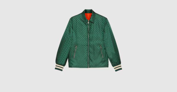 Reversible GG nylon jacquard jacket | Gucci (US)