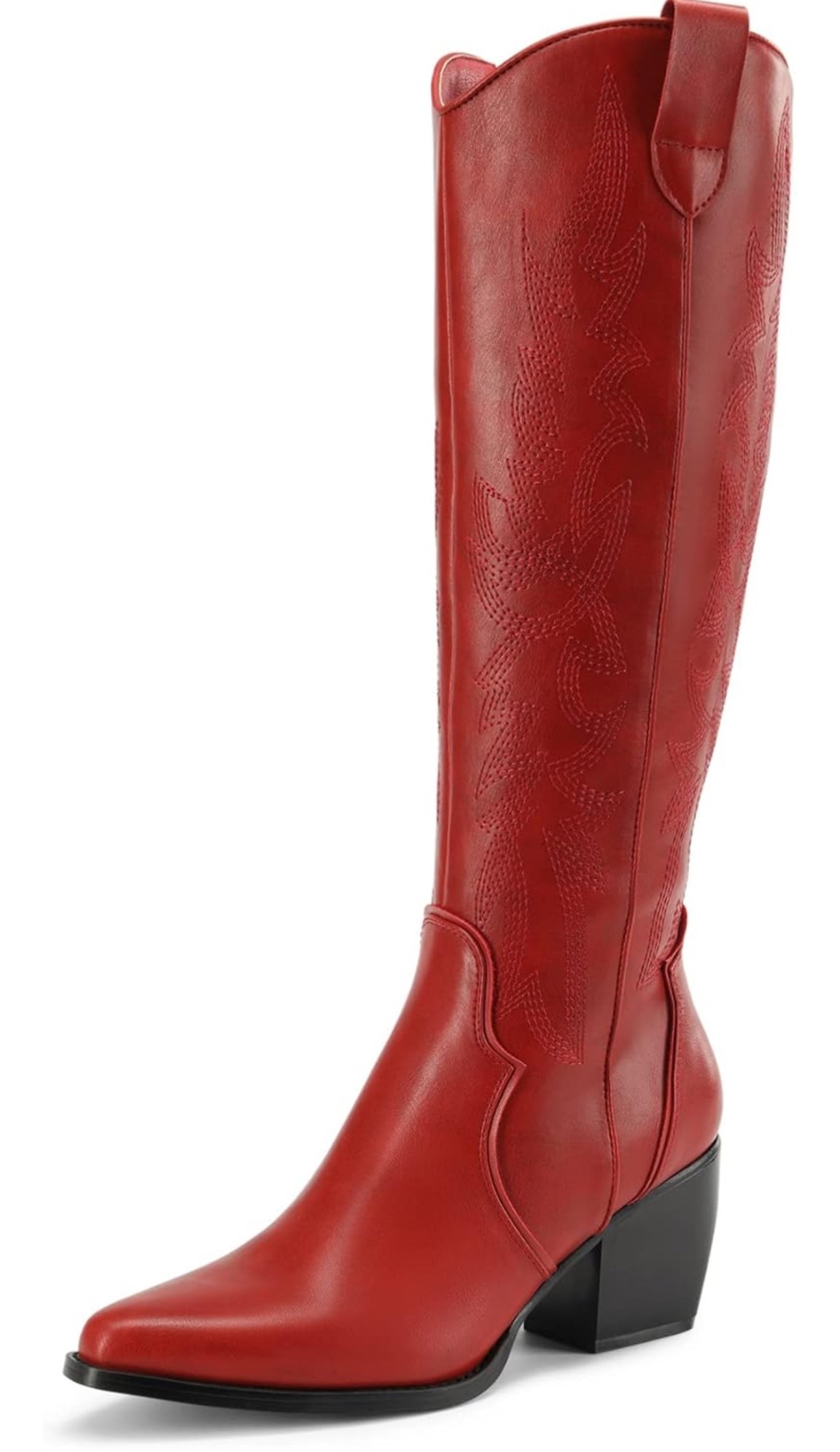 DREAM PAIRS Womens Cowboy Boots Wide Calf Comfortable Pull On Zipper Chunky Heel Pointed Toe Embroidered Western Cowgirl Knee High Boots

#LTKOver40 #LTKPetite #LTKSeasonal