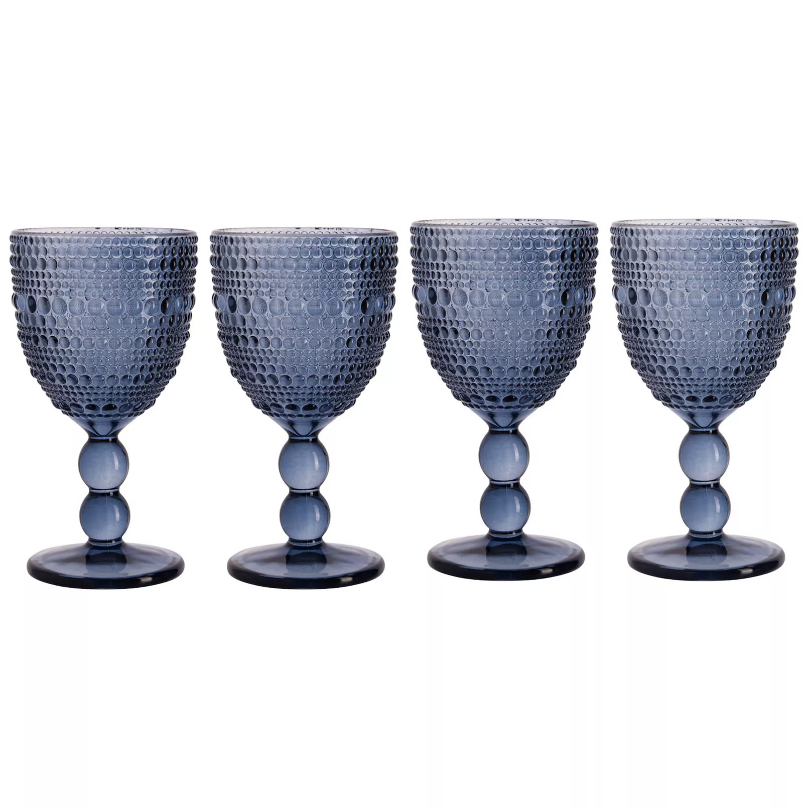 Home Essentials Halo Ribbed Glass Goblet 4-piece Set | Kohl's