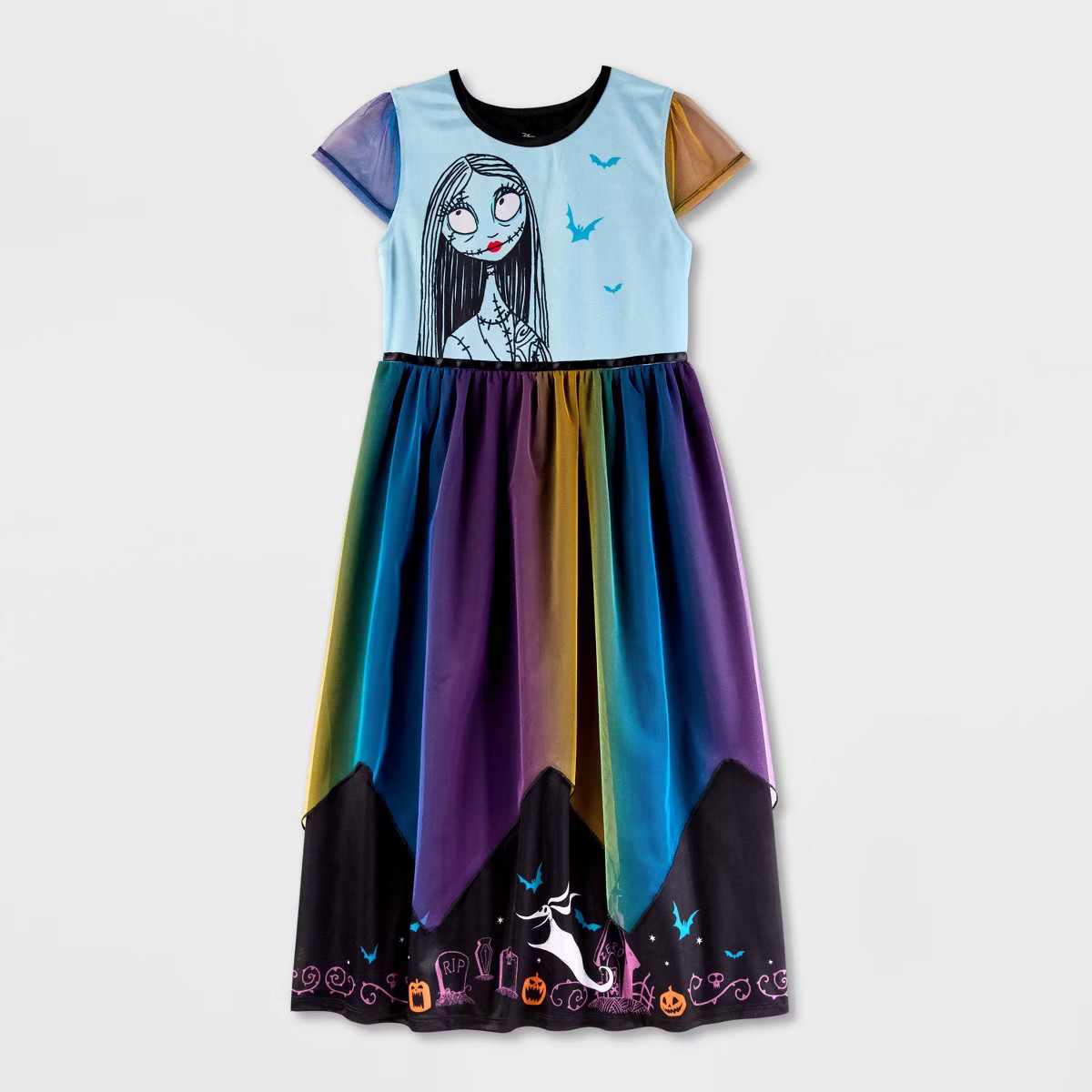 Girls' The Nightmare Before Christmas Sally Dress-up NightGown - Blue S | Target