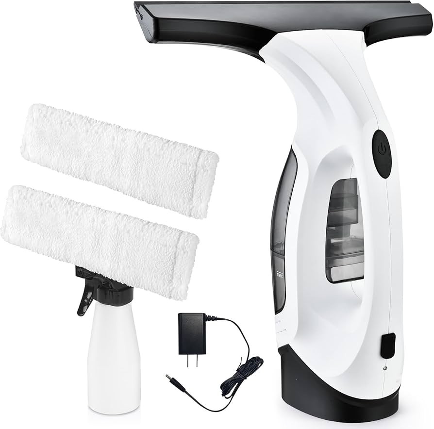 Cordless Window Vacuum Cleaner, Window Cleaner Squeegee Tool Set, Electric Windown Spray Cleaning... | Amazon (US)