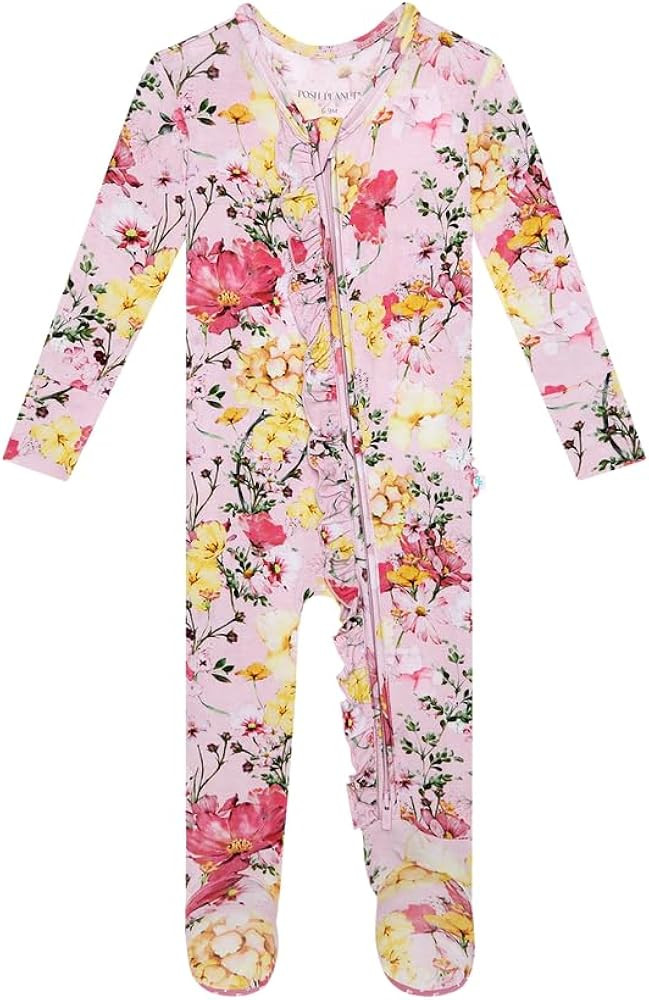 Posh Peanut Footie Pajamas for Baby Girls – Sleepers in Viscose from Bamboo with 2-Way Zipper &... | Amazon (US)