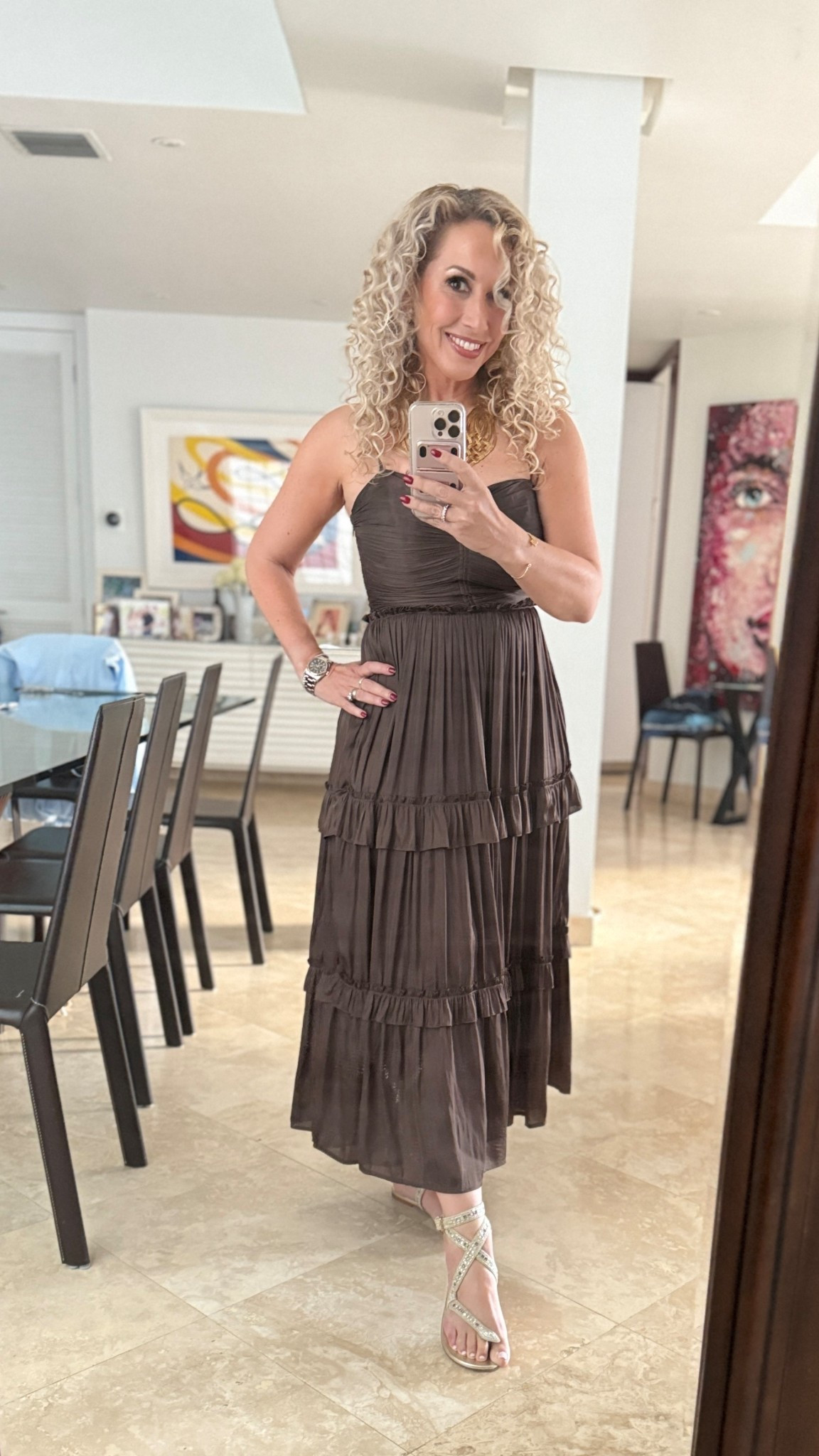 This dress is so flattering and can easily be dressed up or down. Tip: use gold accessories for a glam look. Wearing a size M.

#LTKMidsize #LTKStyleTip #LTKFindsUnder100
