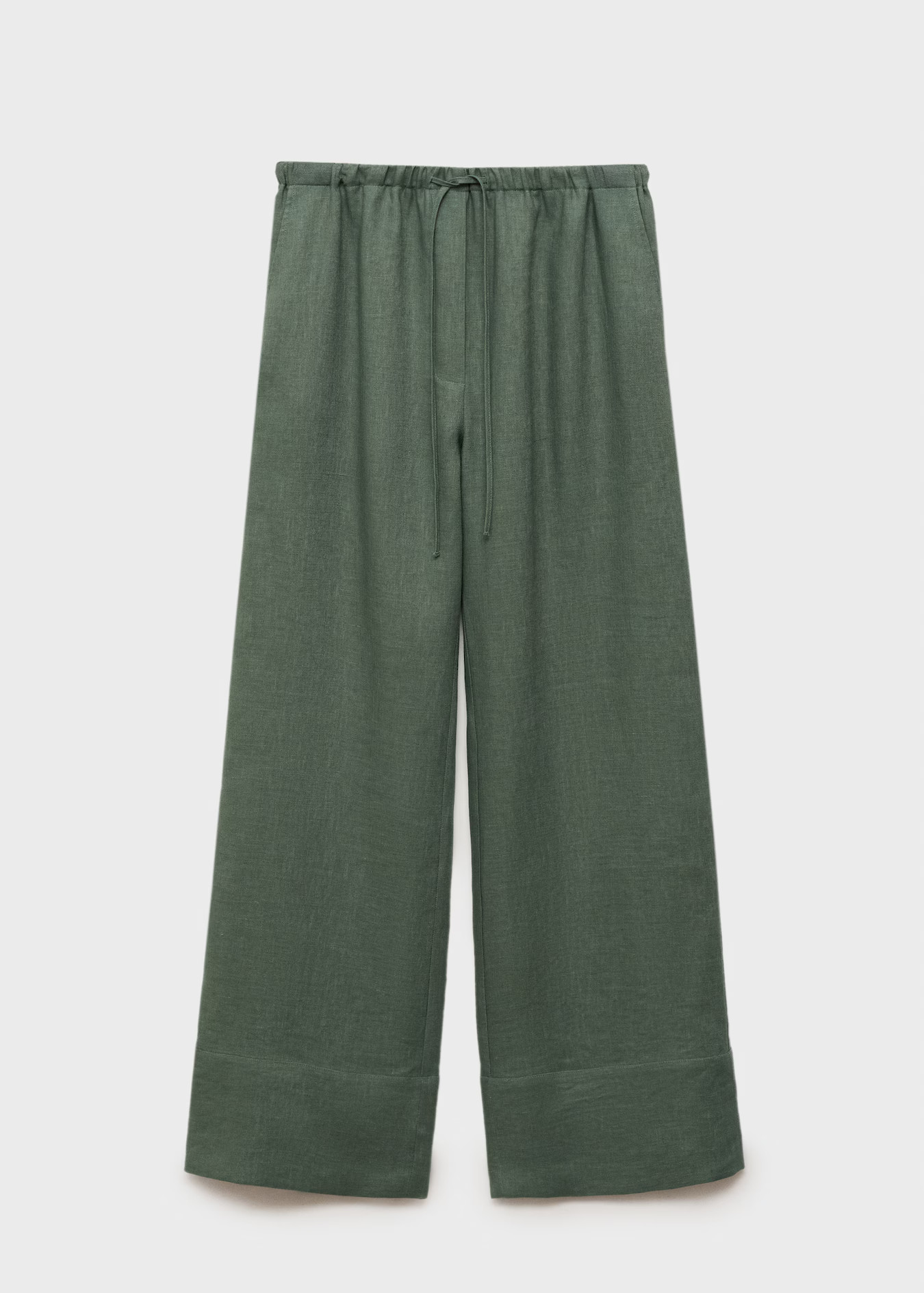 Straight linen-blend trousers - Women | MANGO USA | Mango (US/MX/AU)