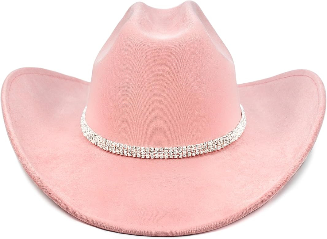 Cowboy Hat for Women and Men with Shapeable Wide Brim - Felt Cattleman Western Hats for Cowboys a... | Amazon (US)