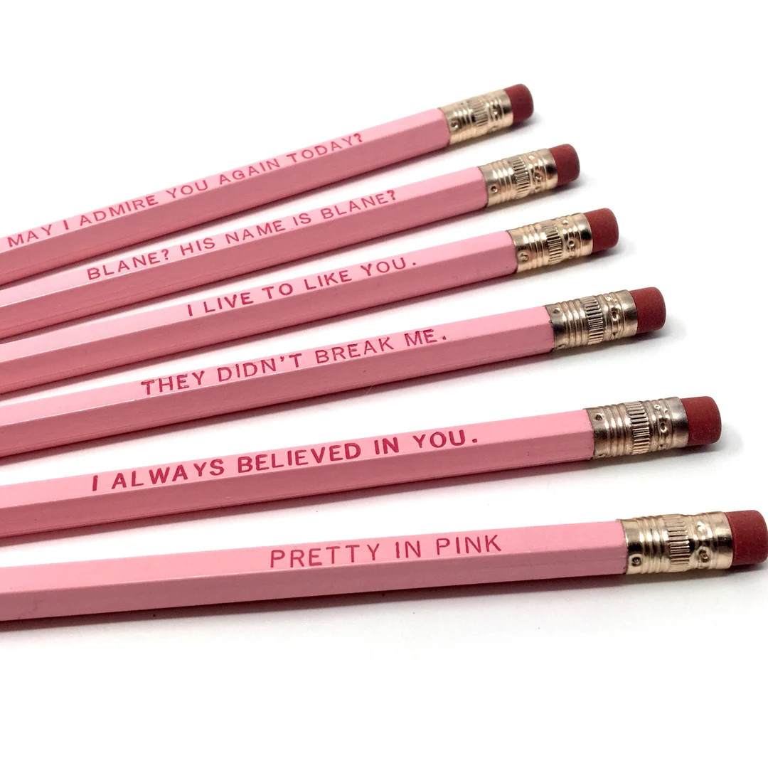 Pretty in Pink Movie Pencil Set - Etsy | Etsy (US)