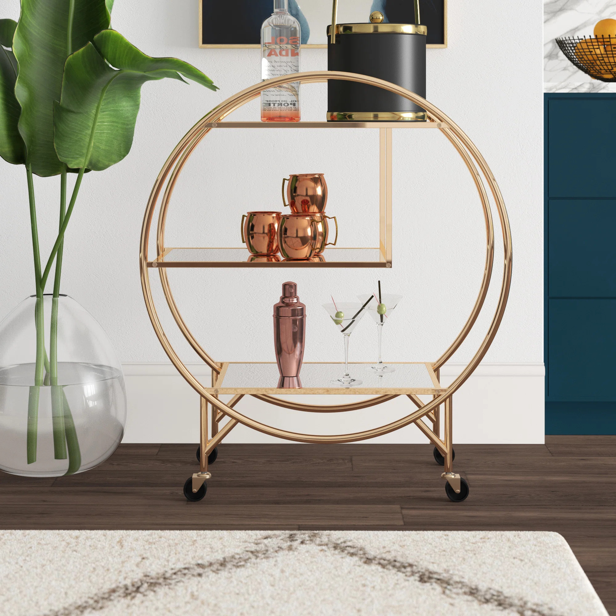 Vannoy Metal Bar Cart | Wayfair North America