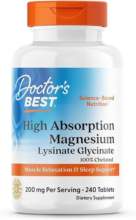 Doctor's Best High Absorption Magnesium Glycinate Lysinate Supplement for Sleep Support - Chelate... | Amazon (US)