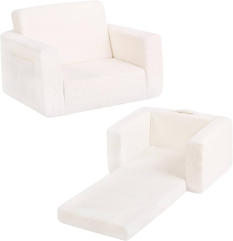 Tiita Kids Sofa, 2-in-1 Kids Sofa Chair, Convertible Children Couch to Lounger, Flip Out Kids Sof... | Amazon (US)