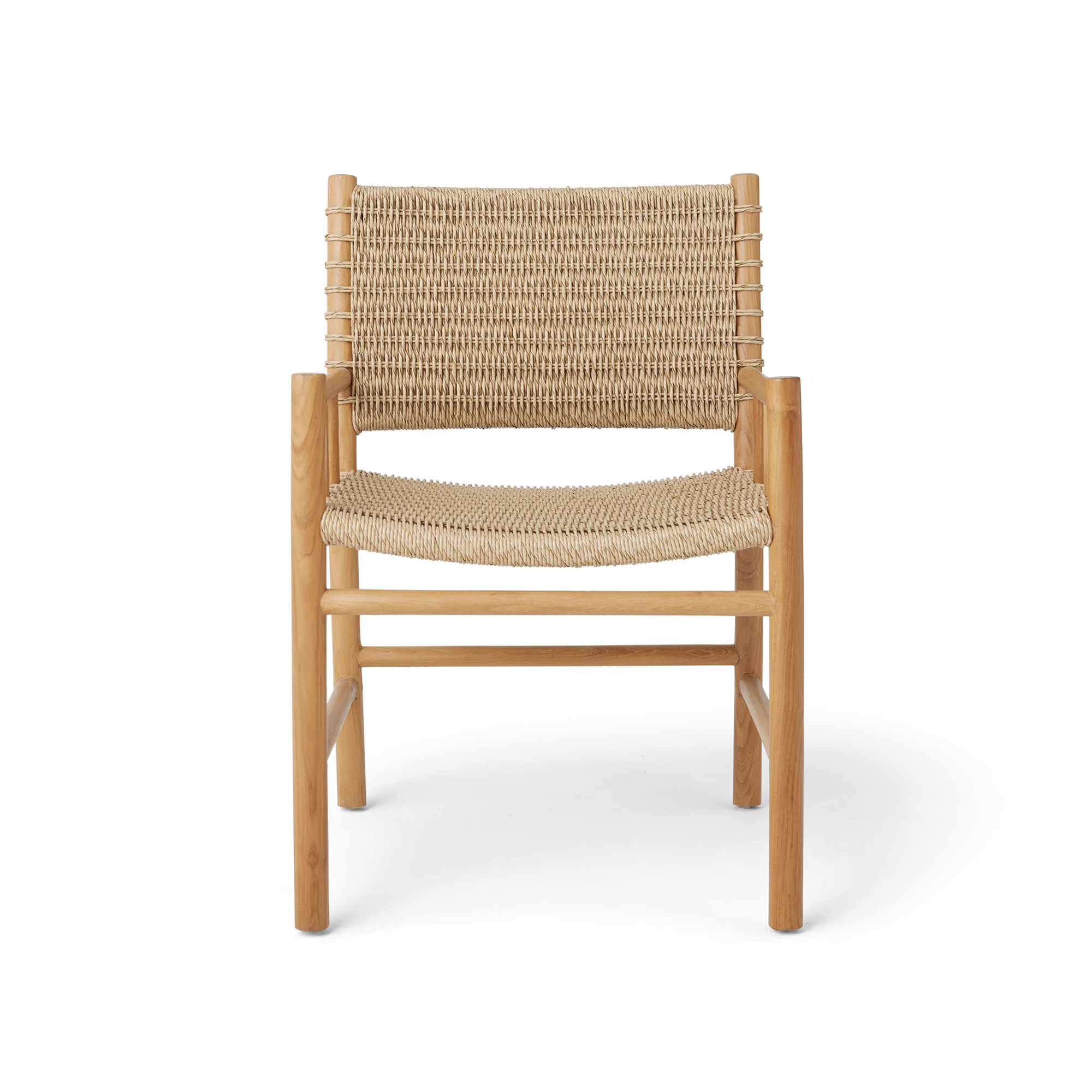Ema Arm Chair - Performance Dining Chair with Synthetic Rattan | Hati Home