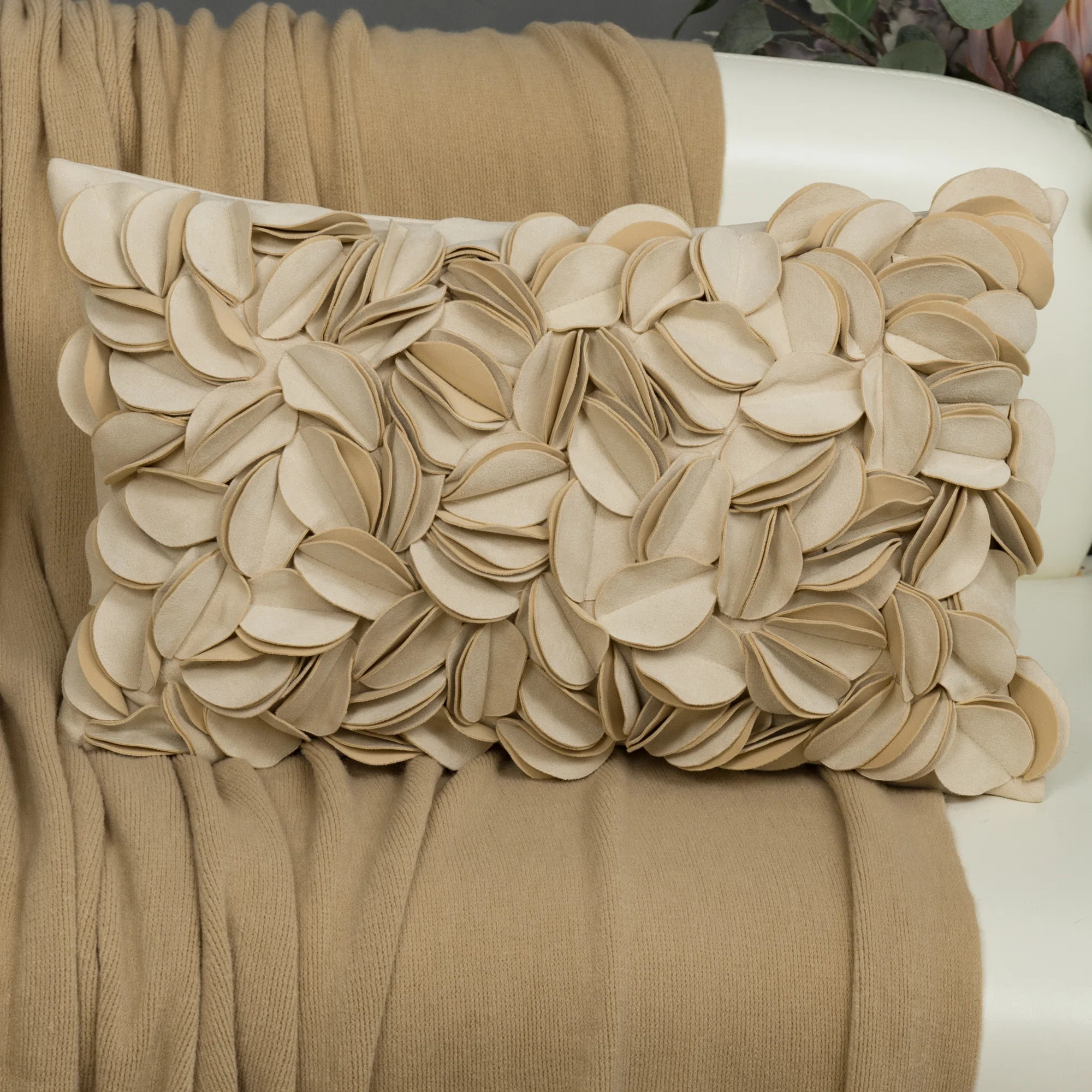 Embroidered Pillow Cover Decorative Floral Accent Pillow Case Home Decor Cushion Cover | Wayfair North America