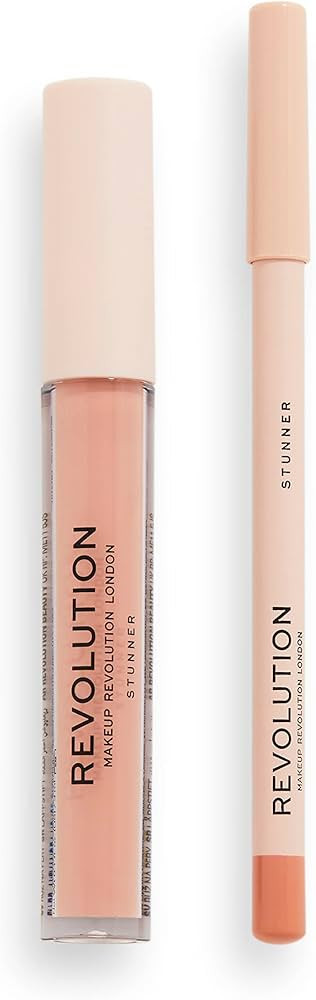 Makeup Revolution London, Lip Contour Kit, Stunner, Lip Gloss & Lip Liner Duo, 1x1ml, 1x1g | Amazon (US)