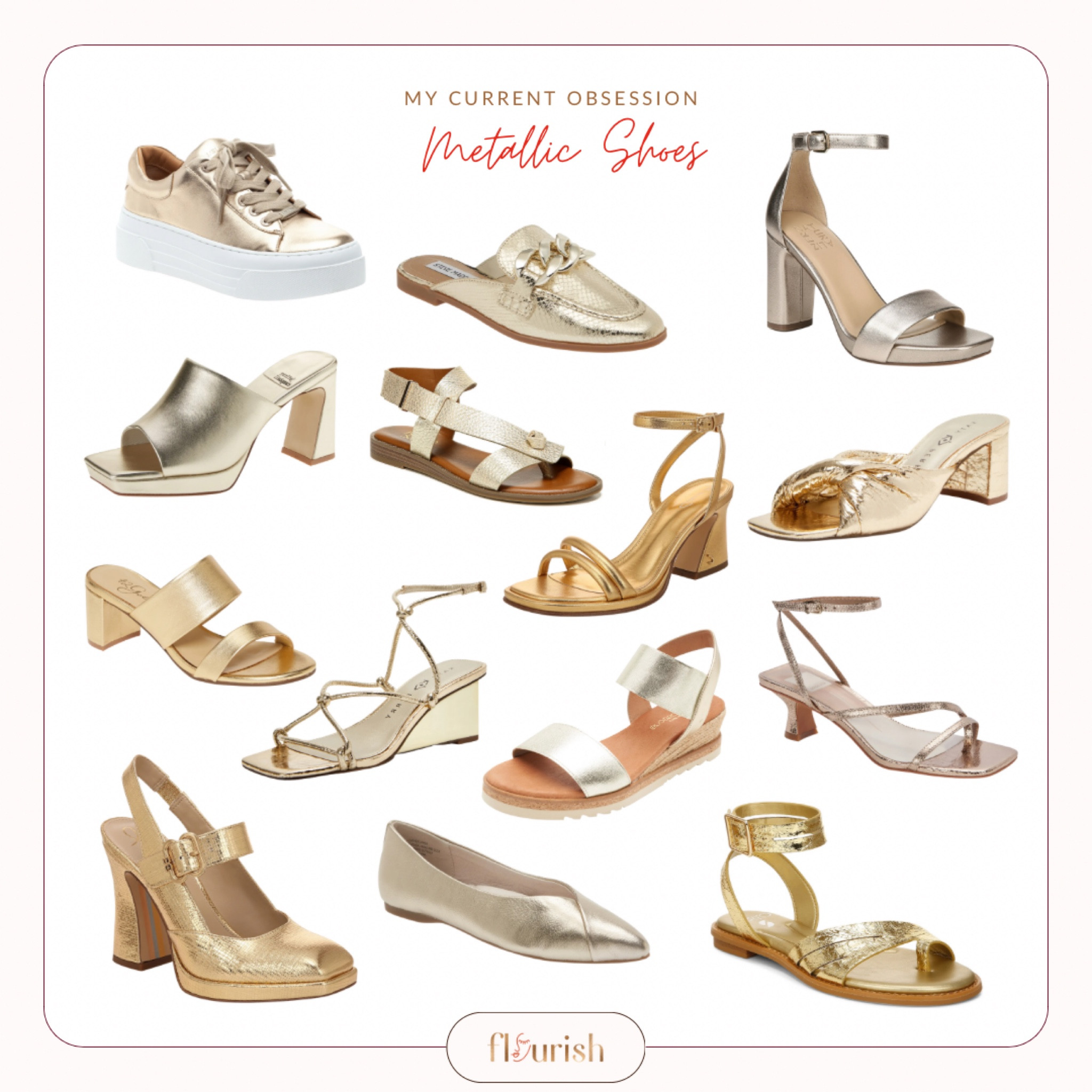 Gold shoes don’t always get the love they deserve because they are considered a choice only for prom or weddings, or too “out there” or too bold for normal, everyday life. But we completely disagree! We love gold shoes because they have the power to elevate an otherwise casual look, jazz up a night out on the town, or add sparkle to a beach wear. 

Essentially they add fun and excitement to literally anything. Gold is a great option for Springs and Autumns, and can include everything from pale champagne gold to antique gold and bronze. 

We picked out our favorite gold shoes for the spring season to get you pumped for the change in the weather! 
#springpalette #springcolors #autumnpalette #autumncolors 

#LTKstyletip #LTKSeasonal #LTKshoecrush