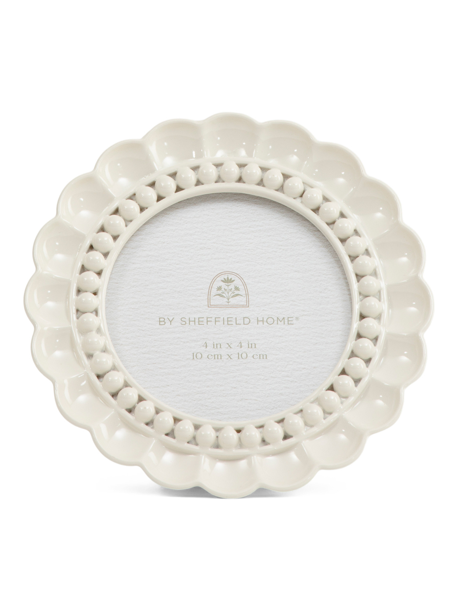 4x4 Round Scalloped Tabletop Picture Frame | TJ Maxx
