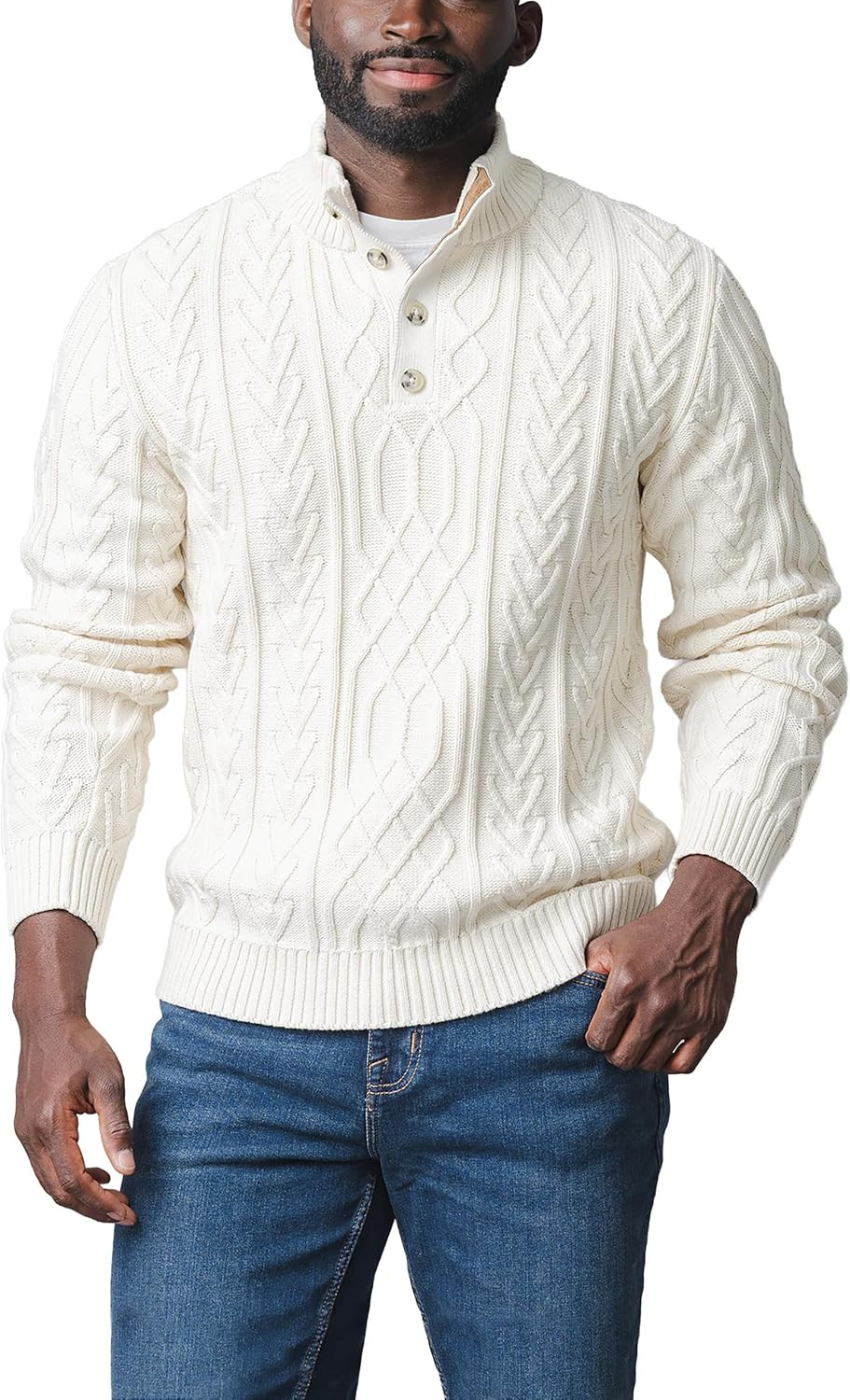 Hope & Henry Men's Long Sleeve Mock Neck Sweater | Amazon (US)
