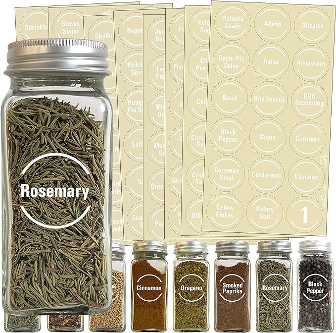 Talented Kitchen 144 White Spice Label and Pantry Label Set: 96 Spice Names + 30 Pantry Ingredien... | Amazon (US)