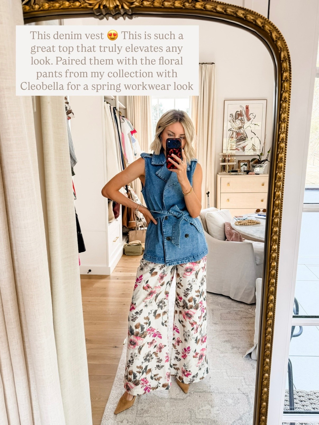 I’m obsessed with this denim vest! I paired it with my floral pants from my recent collection with @Cleobella ! Love this spring look for work! Wearing XS! And, the top is on sale! 

Loverly Grey, spring workwear, workwear, spring outfit, denim vest, sale 

#LTKSeasonal #LTKSaleAlert #LTKWorkwear