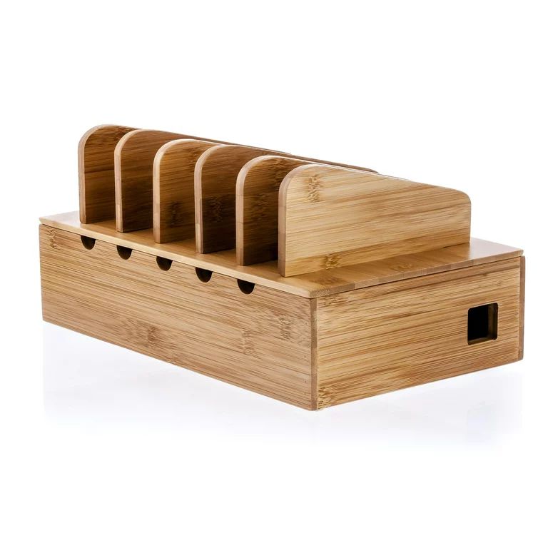 prosumer's choice bamboo mobile charging station w/ cable cubby - Walmart.com | Walmart (US)