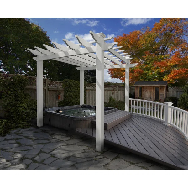 Wallingford 6'6" W x 6'6" D Vinyl Pergola | Wayfair North America