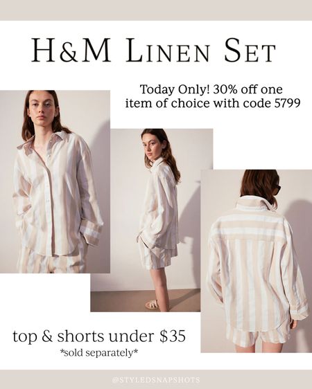 Matching linen set - top & bottoms under $35 

spring outfit, summer style, vacation outfit 

#LTKstyletip #LTKSeasonal #LTKfindsunder50