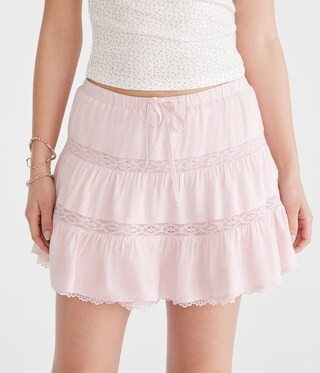Tiered Lace Mini Skort | Aeropostale