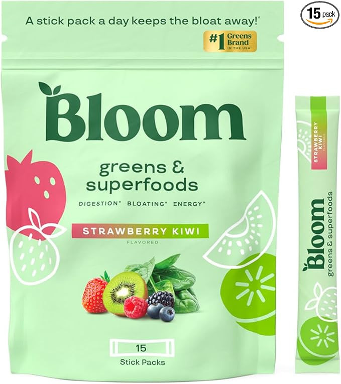 Bloom Nutrition Greens and Superfoods Powder Packets for Digestive Health, Greens Powder, Digesti... | Amazon (US)