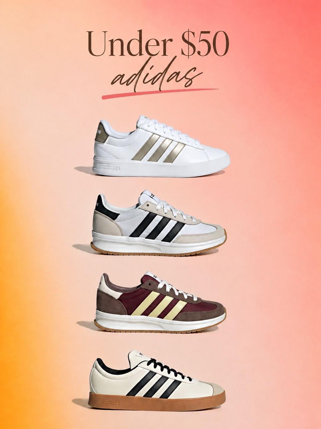 Adidas shoes under $50’

#LTKfitnessgoals #LTKActive