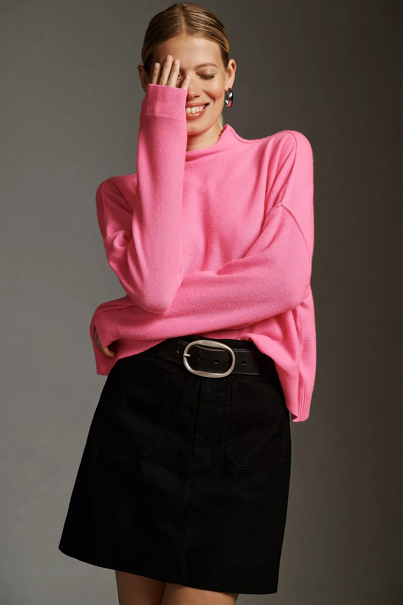 The Alani Cashmere Mock-Neck Sweater by Pilcro | Anthropologie (US)
