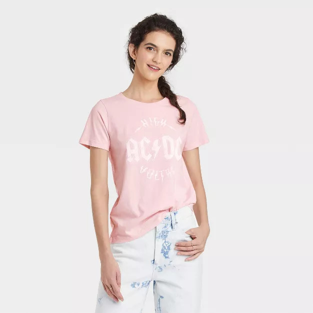 Women's AC/DC High Voltage Short Sleeve Graphic T-Shirt | Target