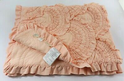 Anthropologie Rivulets Toddler Quilt Pale Pink/Peach Cotton 38" x 50" Excellent!  | eBay | eBay US