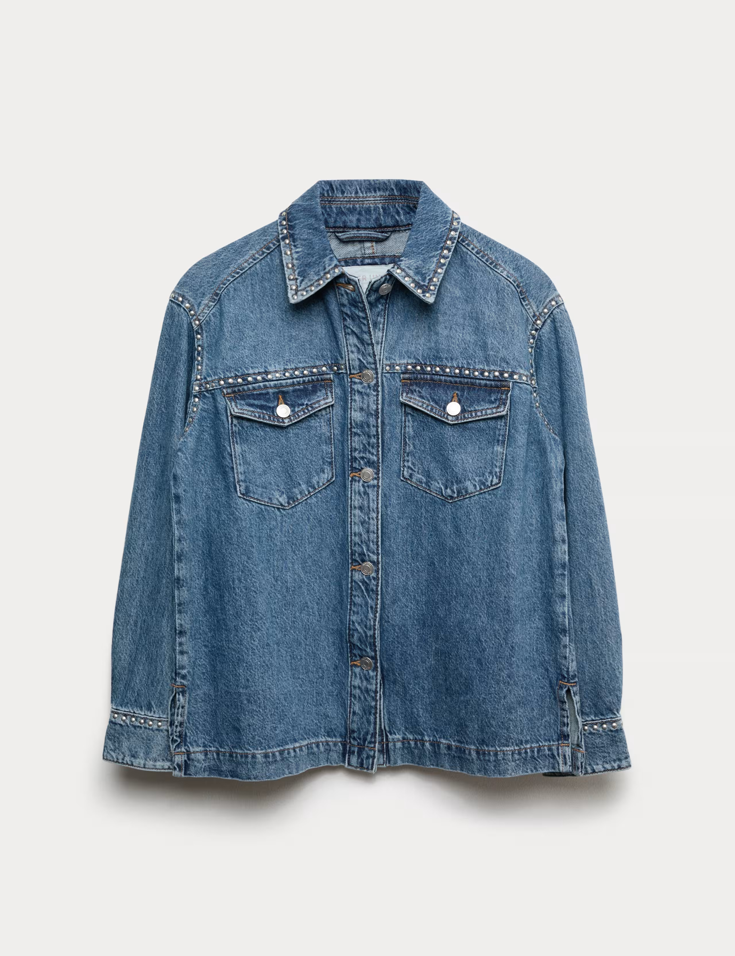 Denim Studded Shacket | Marks & Spencer (UK)