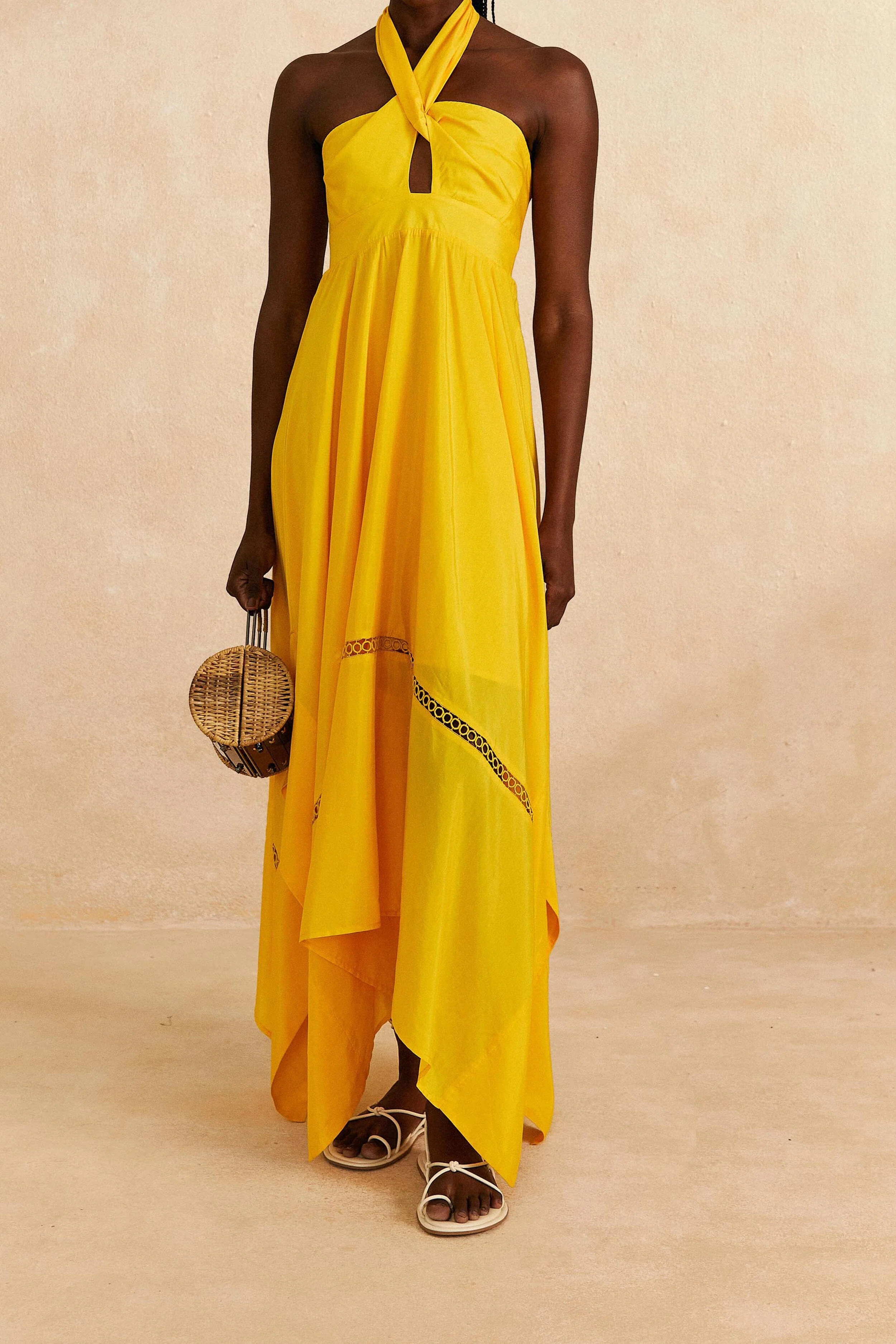 Yellow Sleeveless Maxi Dress | FarmRio (US)