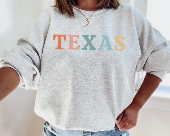 Texas Sweatshirt Texas Sweater Cute Texas Shirt Texas Crew | Etsy | Etsy (US)