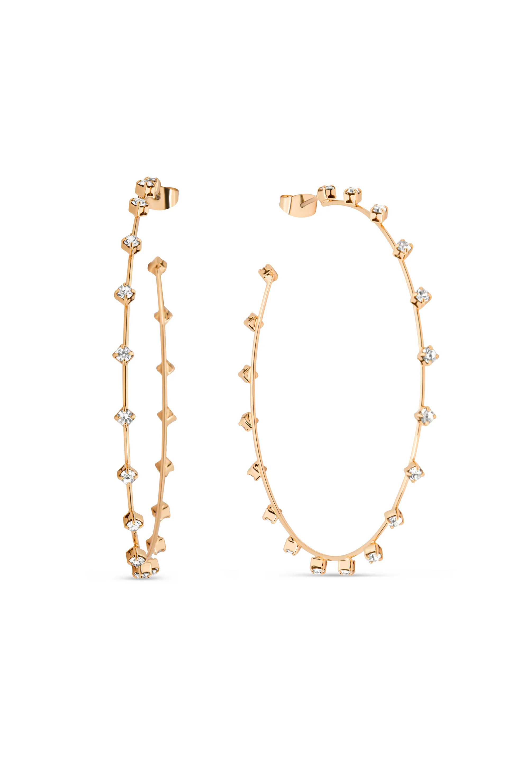 Simple Spark Crystal Hoops | Ettika