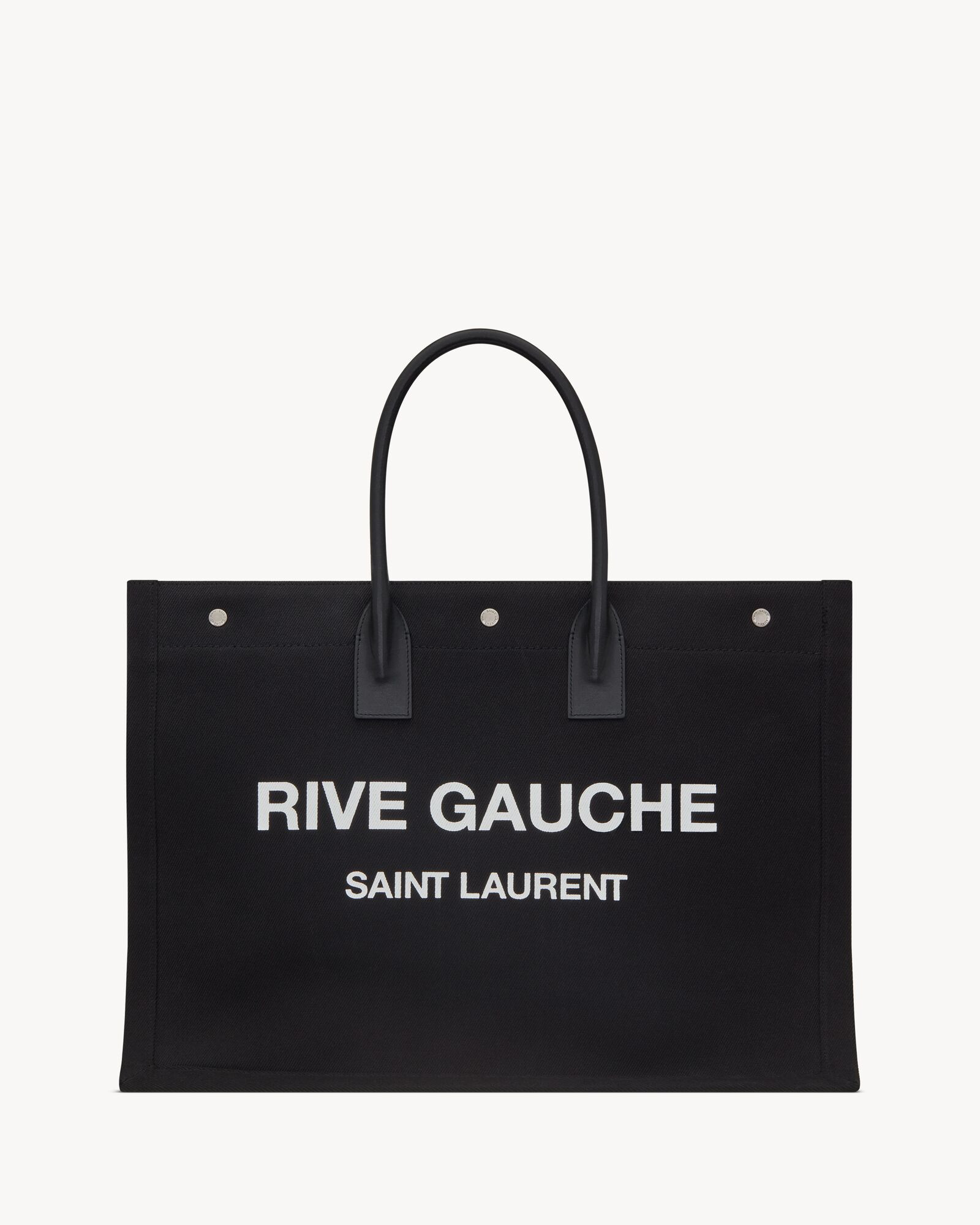 rive gauche tote bag in linen and leather | Saint Laurent Inc. (Global)