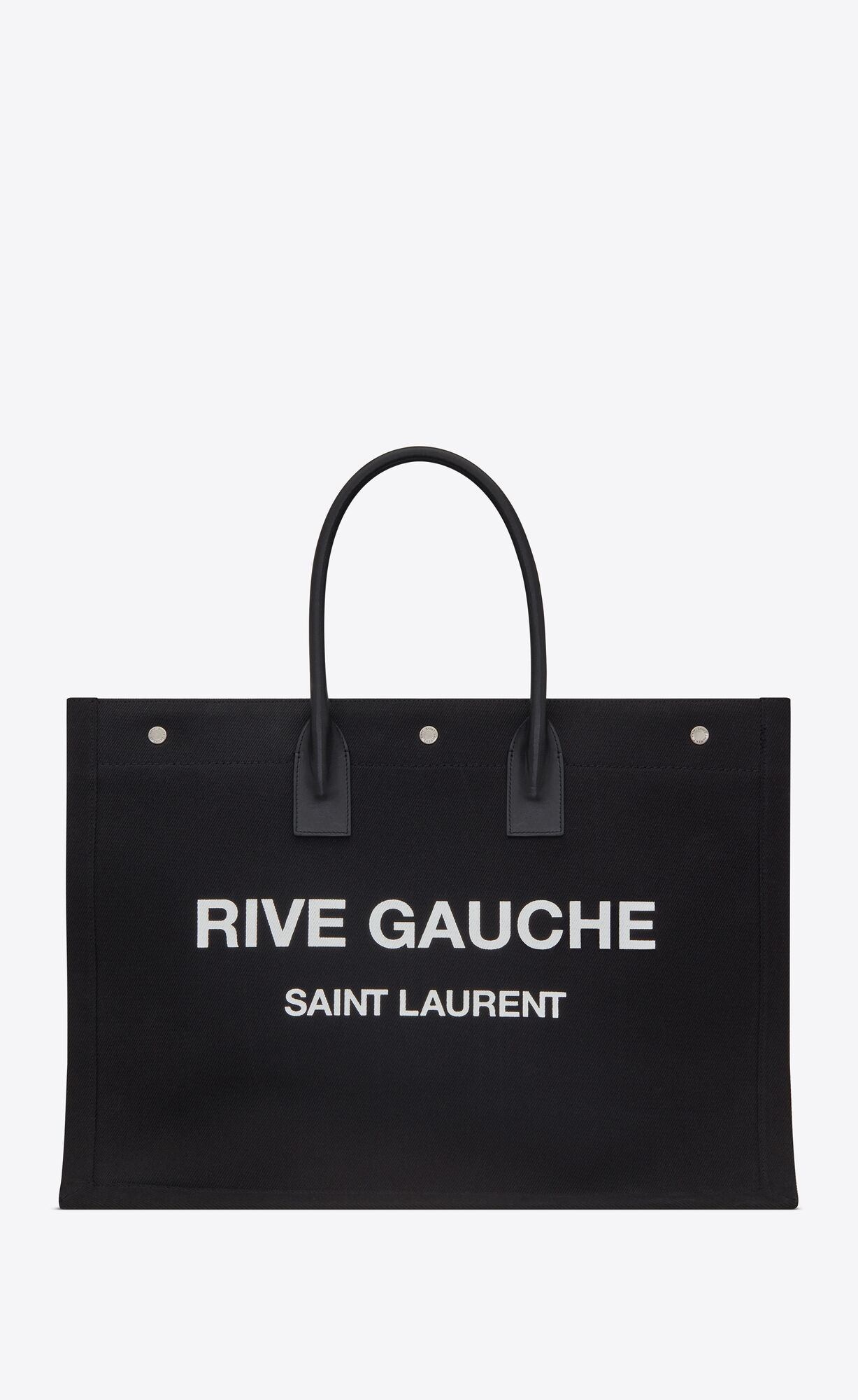 rive gauche tote bag in linen and leather | Saint Laurent Inc. (Global)