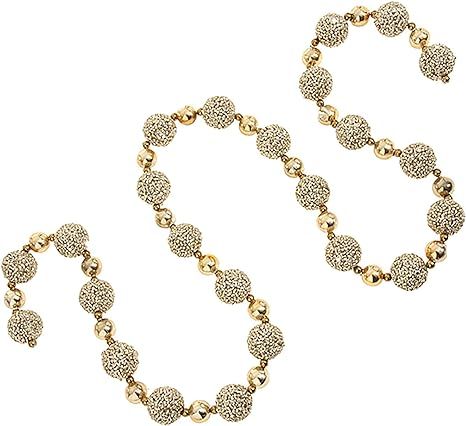 Amazon.com: RAZ Imports - Formal Affair - 6' Glittered Gold and Silver Ball Garlands : Home & Kit... | Amazon (US)