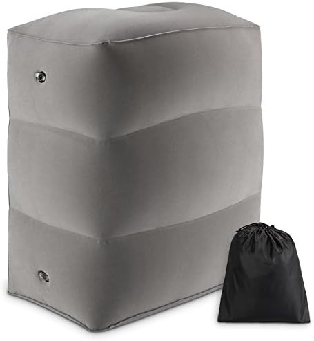 Amazon.com : Inflatable Travel Foot Rest Pillow | Kids Airplane Bed | Adjustable Height Leg Pillo... | Amazon (US)