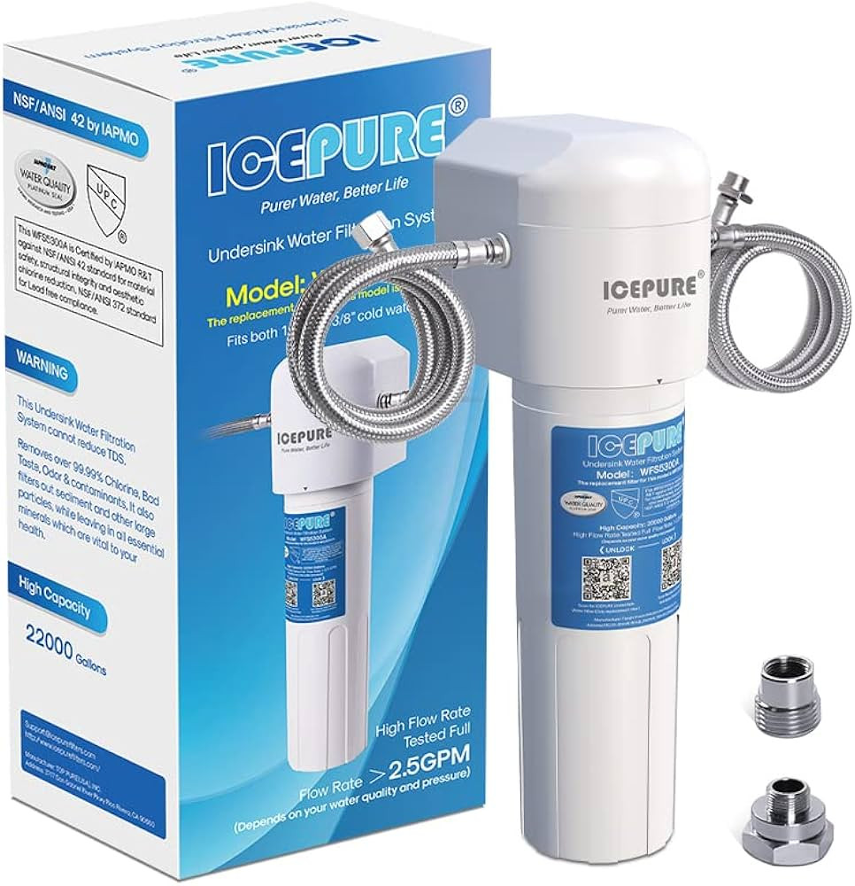 ICEPURE Under Sink Drinking Water Filter System, 3 Years or 22K Ultra High Capacity NSF/ANSI 42 C... | Amazon (US)